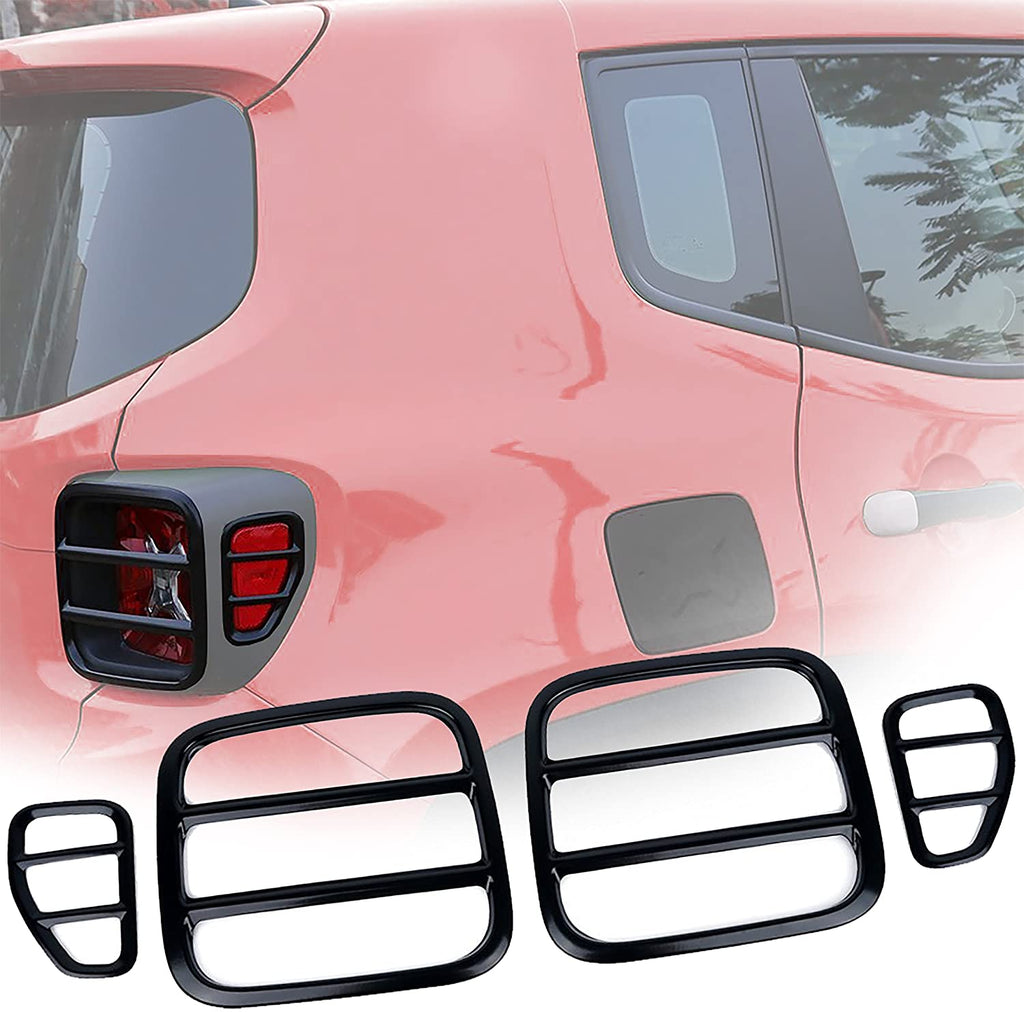 4 Griglie Copri Stop Fanali Posteriori Protezione Metallo Jeep Renegade