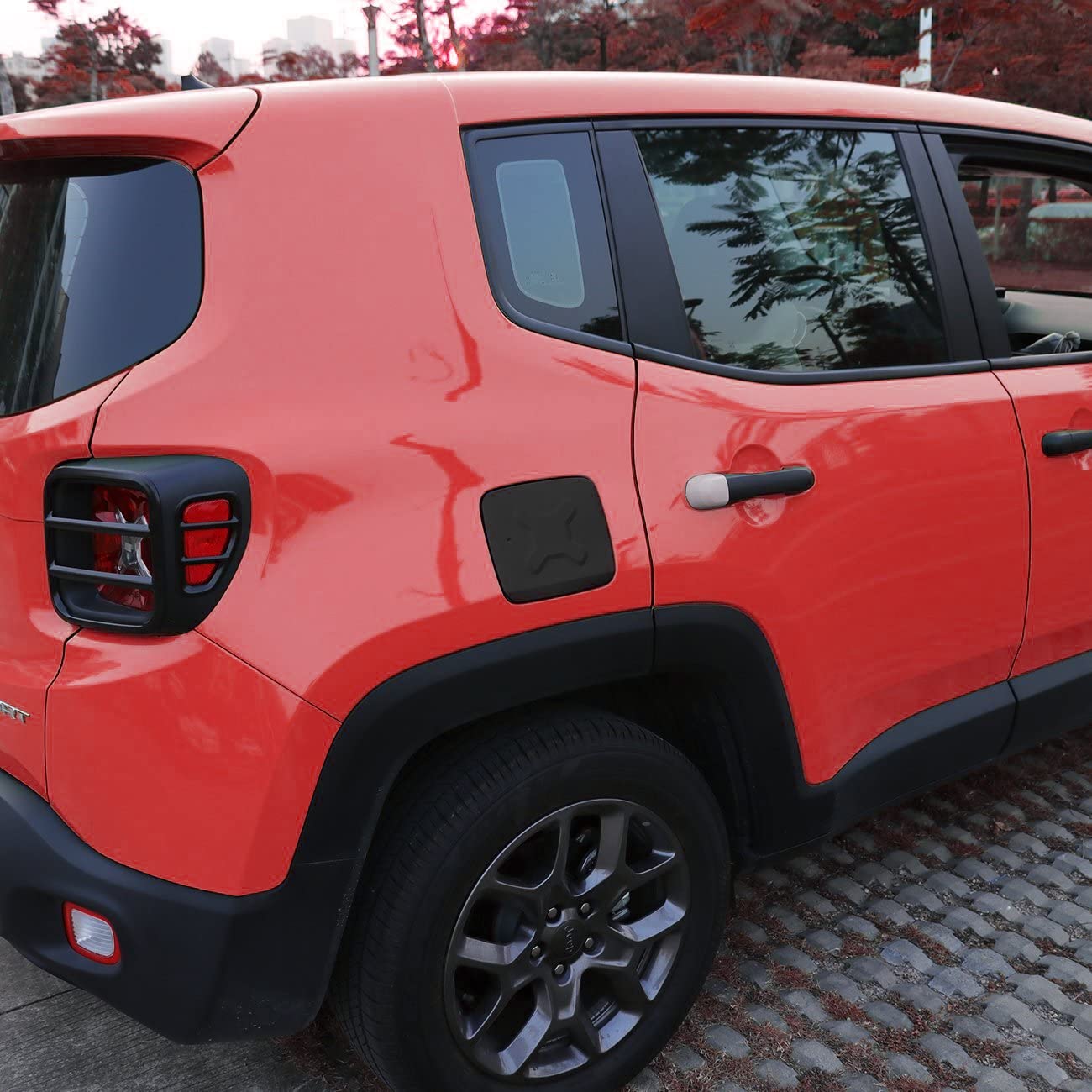 4 Griglie Copri Stop Fanali Posteriori Protezione Metallo Jeep Renegade