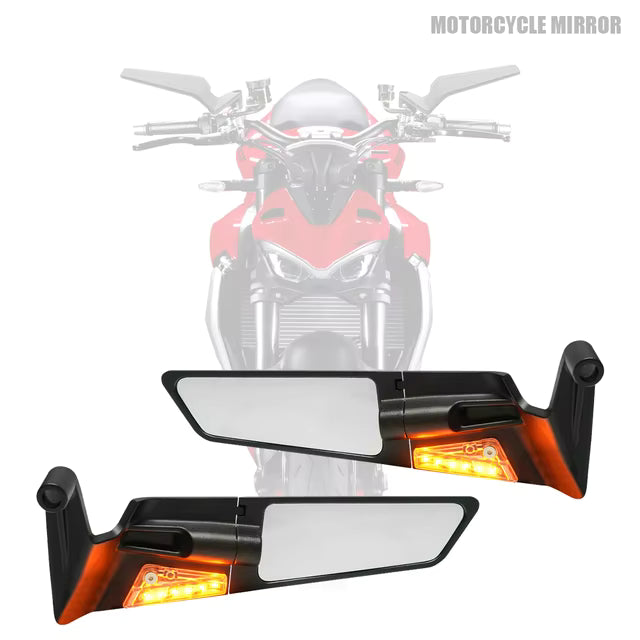 Specchietti Ala A Lama Per Ducati Monster Diavel Hypermotar Freccia Integrata
