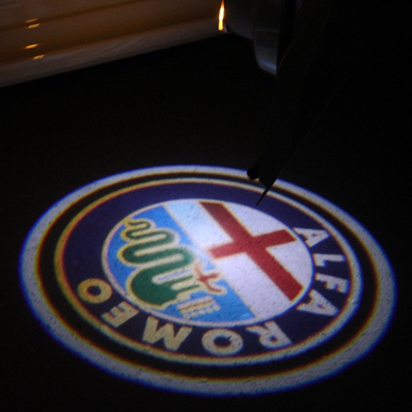 2 Luci Led Sottoporta Sotto Porta Logo Alfa Romeo Mito Giulietta 159 Spider