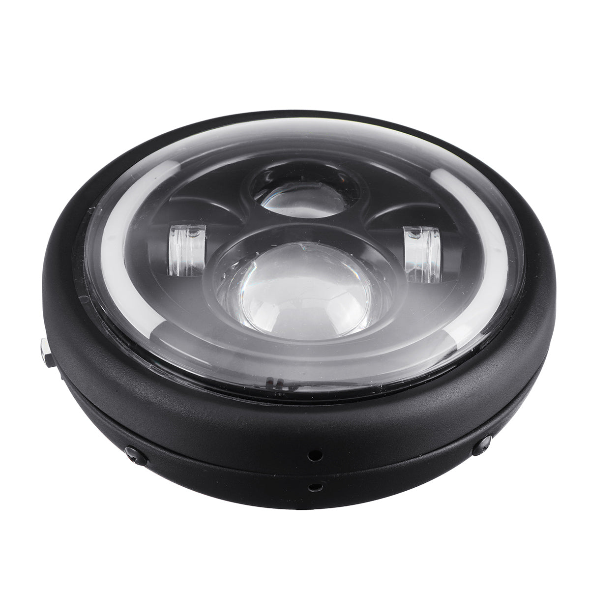 Faro Tondo Cafè Racer Per Yamaha Suzuki Guzzi Bmw Buell Led 190 Mm 7,5 Pollici