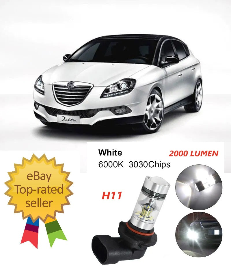 Coppia Lampade Fendinebbia H11 Led Canbus Per LANCIA DELTA 6000K Bianco Ghiaccio