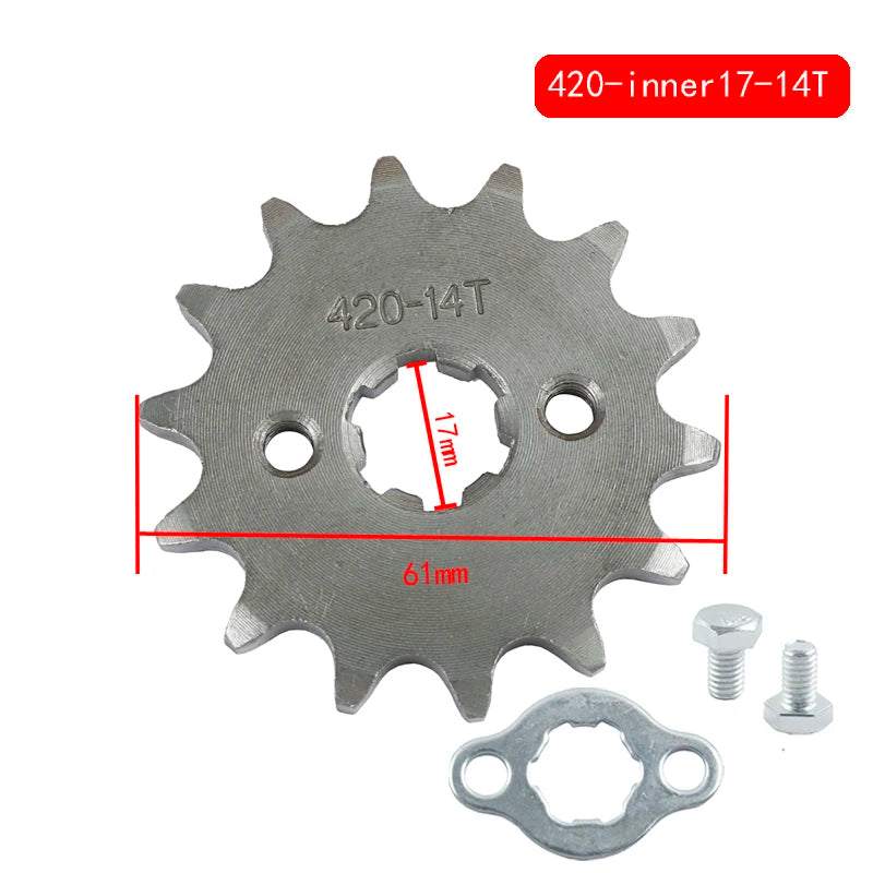 Pignone Quad Pit 50 110 125 2t 4t 420 428 12 13 14 15 16 17 18 19 Denti 17 Mm Interasse Completo