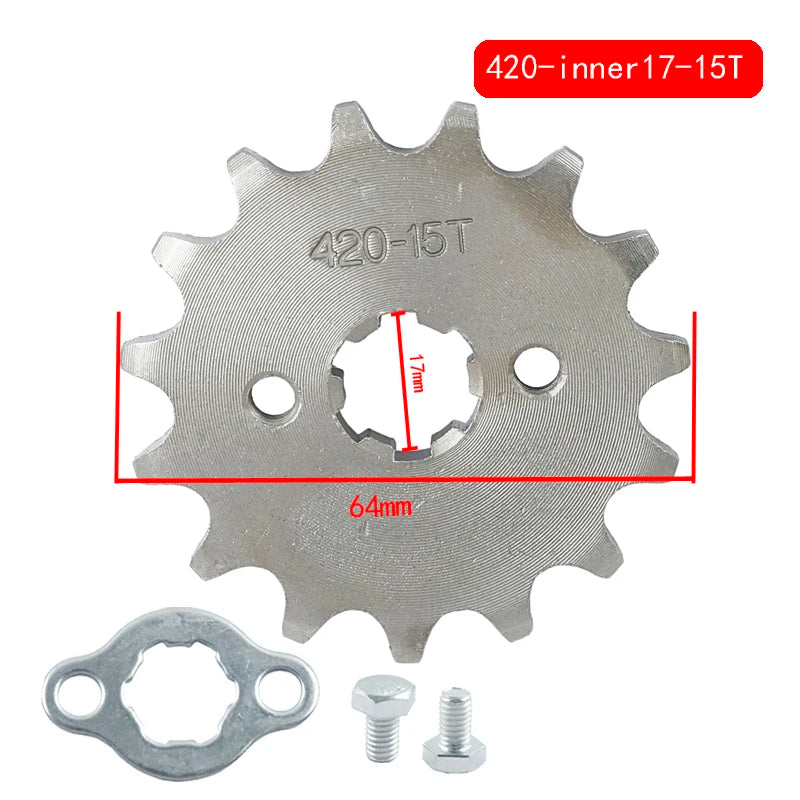 Pignone Quad Pit 50 110 125 2t 4t 420 428 12 13 14 15 16 17 18 19 Denti 17 Mm Interasse Completo