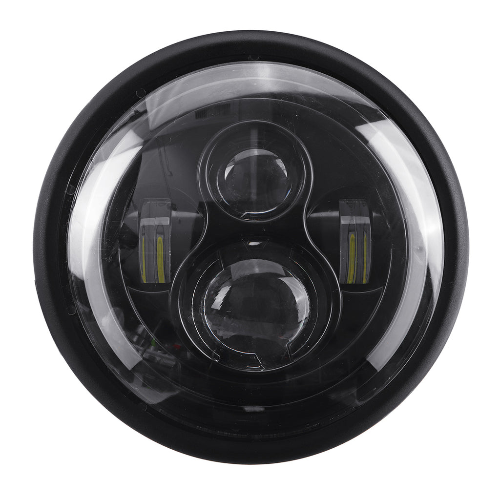 Faro Tondo Cafè Racer Per Yamaha Suzuki Guzzi Bmw Buell Led 190 Mm 7,5 Pollici