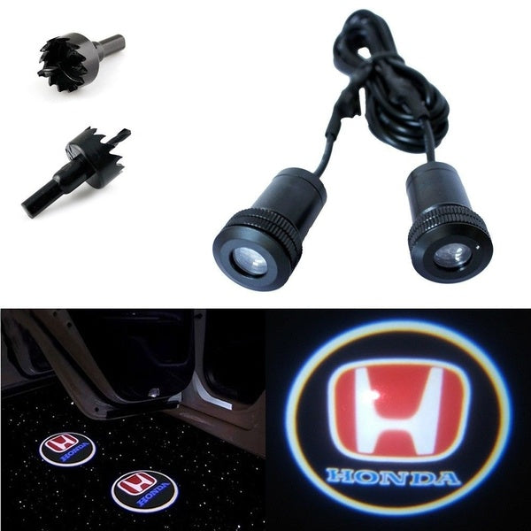 Led Sottoporta Cortesia Con Logo Per Tutte Le Auto Con Alimentazione 12v