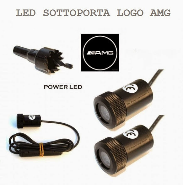 Led Sottoporta Cortesia Con Logo Per Tutte Le Auto Con Alimentazione 12v
