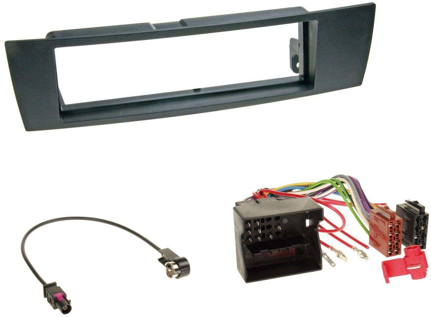 Frame Mascherina Stereo 1 Din Bmw Serie 1 3 E87 Antenna Presa E90 E91 Z4 X1