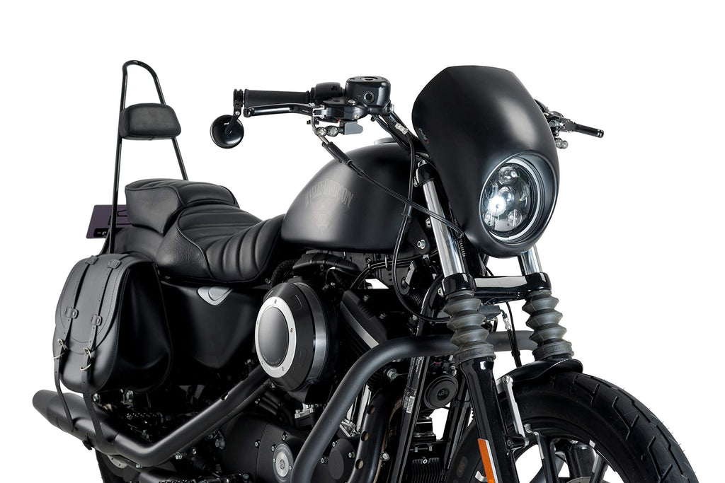 Cupolino Faro Harley Davidson 883 1200 Sportster Dyna Fx Xl Nero Black
