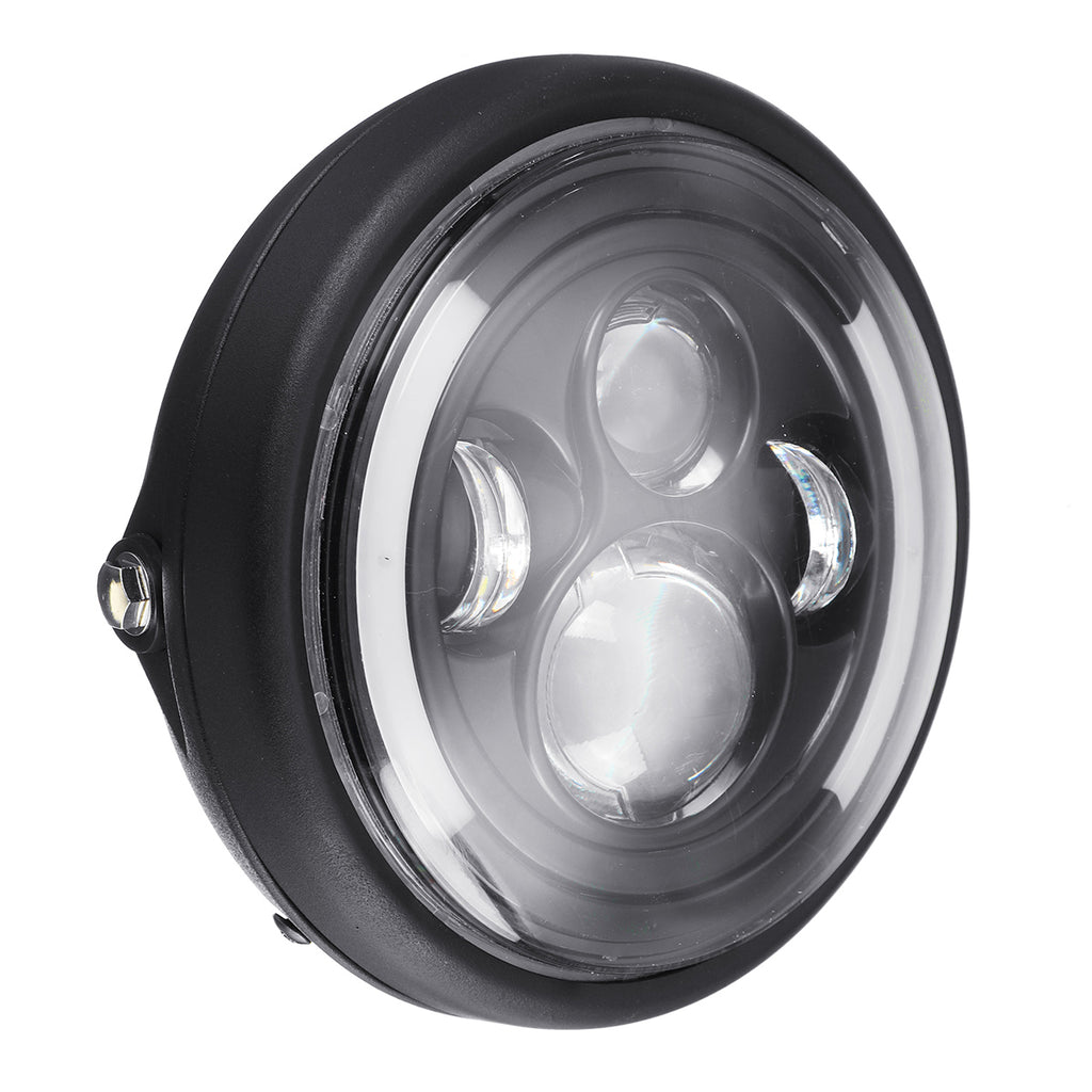 Faro Tondo Cafè Racer Per Yamaha Suzuki Guzzi Bmw Buell Led 190 Mm 7,5 Pollici