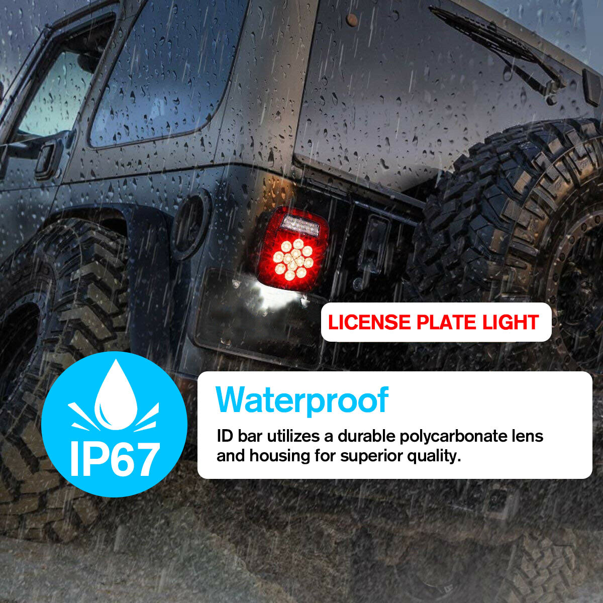 Coppia 2 Fanali Posteriori Stop Per Jeep Wrangler Tj Cj 76-06 Led Con Frecce