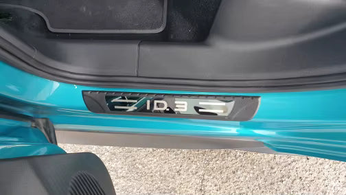 KIT 4 modanature battitacco pedane sottoporta in ABS acciaio Volkswagen VW ID 3