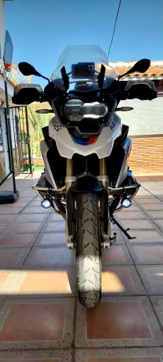 Coppia Fari Supplementari Led Faretti Fendinebbia Moto 6000k Bmw R 1200 Gs