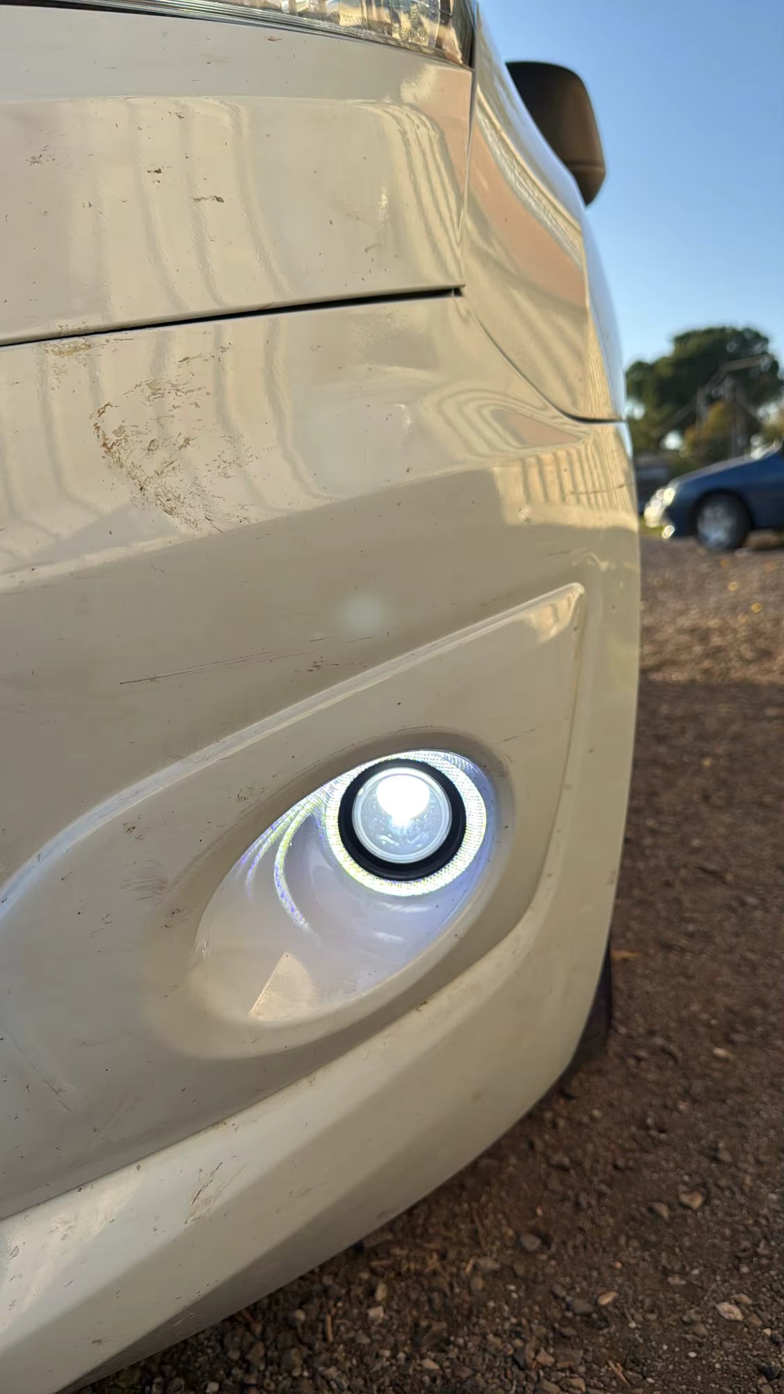 Coppia Faretti Fendinebbia Per Auto Angel Eyes Lampadina Auto Drl Diurne 30 W