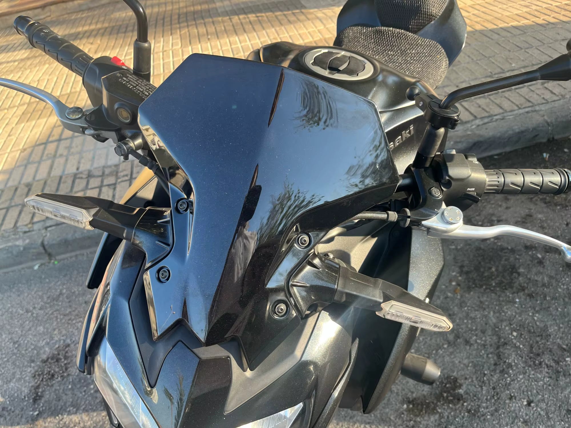 Cupolino Parabrezza Deflettore Kawasaki Z900 Z 900 Alto Nero O Trasparente