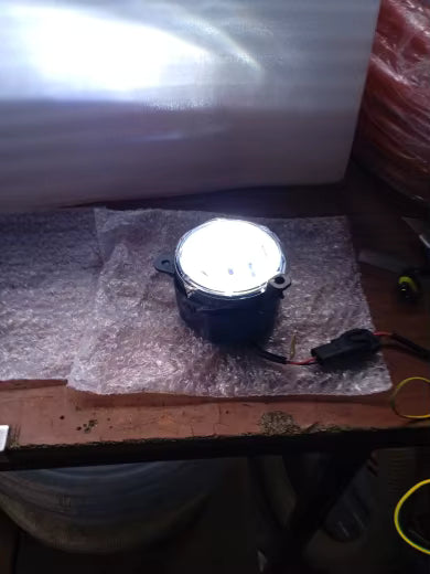 Coppia 2 Fendinebbia Led Angel Eye Per Tutte Le Auto A 3 Fori Di Fissaggio