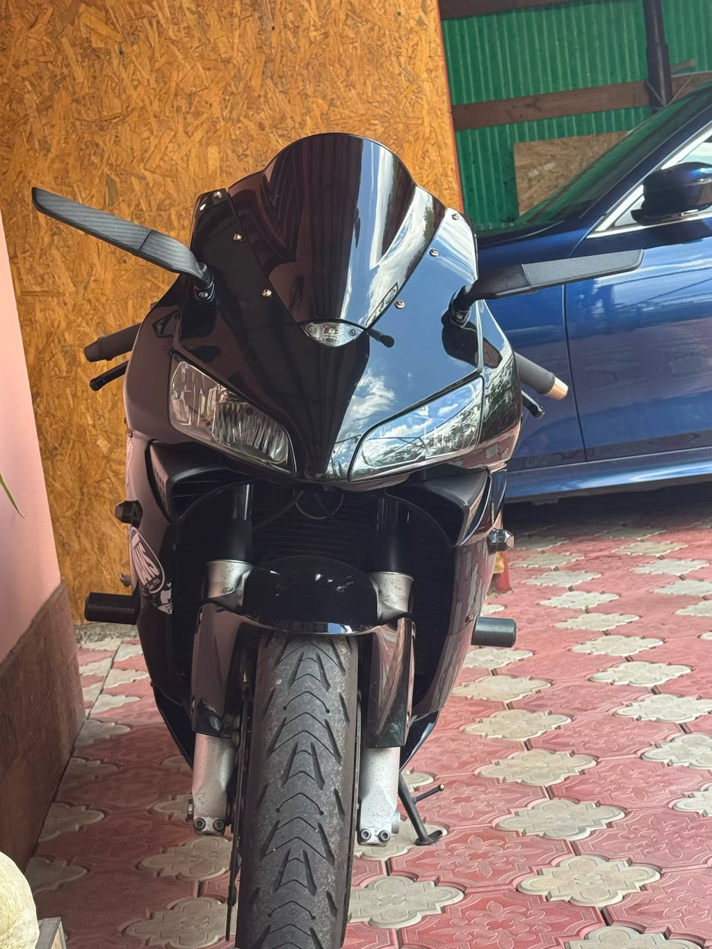 Kit 2 specchietti moto aerodinamici CNC neri per Honda CBR250 300 500 600 650 R