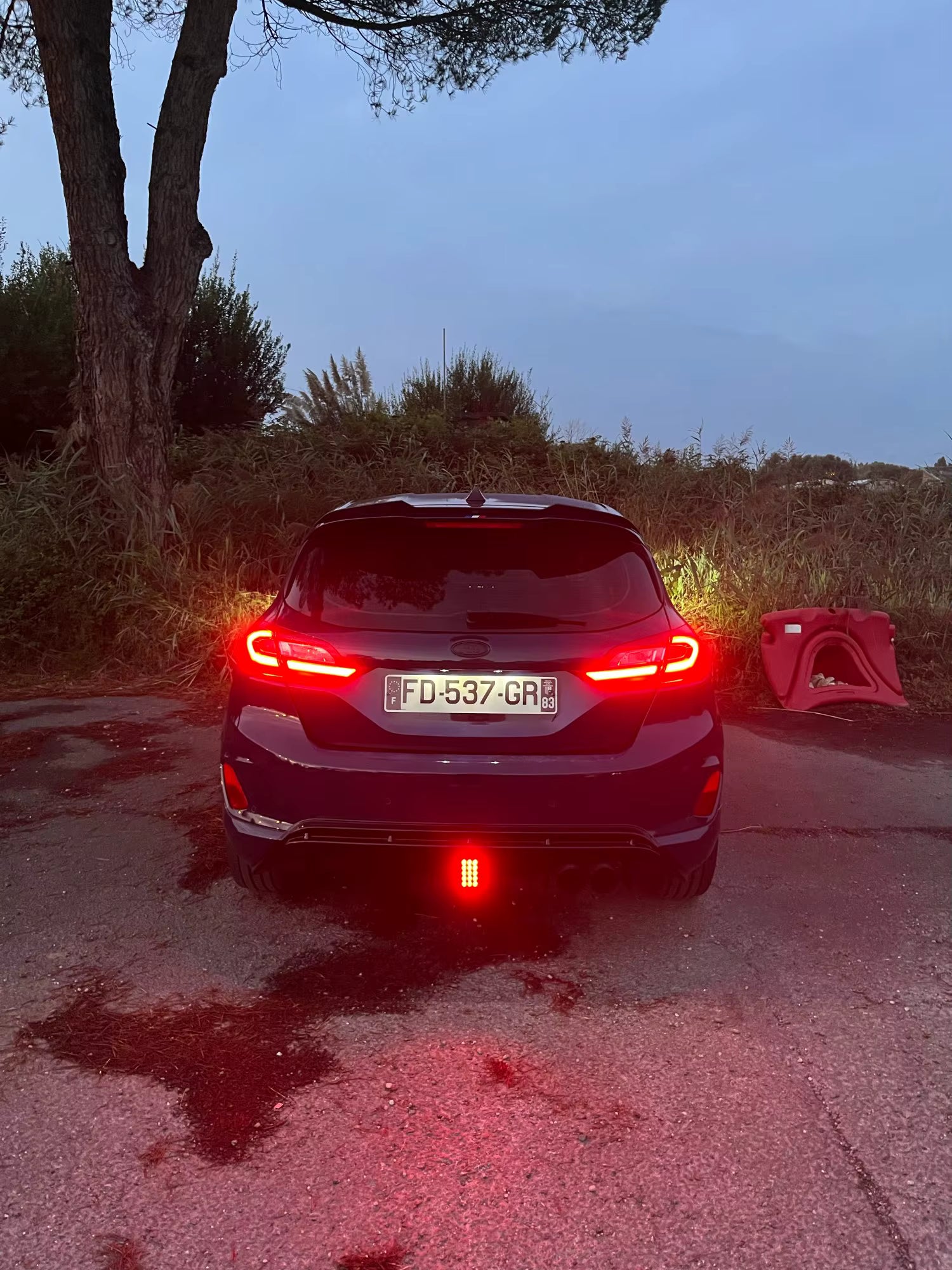 ✅✅ TERZO STOP LED LUCE PILOTA F1 STILE AUTO MOTO FLASH AUTOMATICO NERO ROSSO