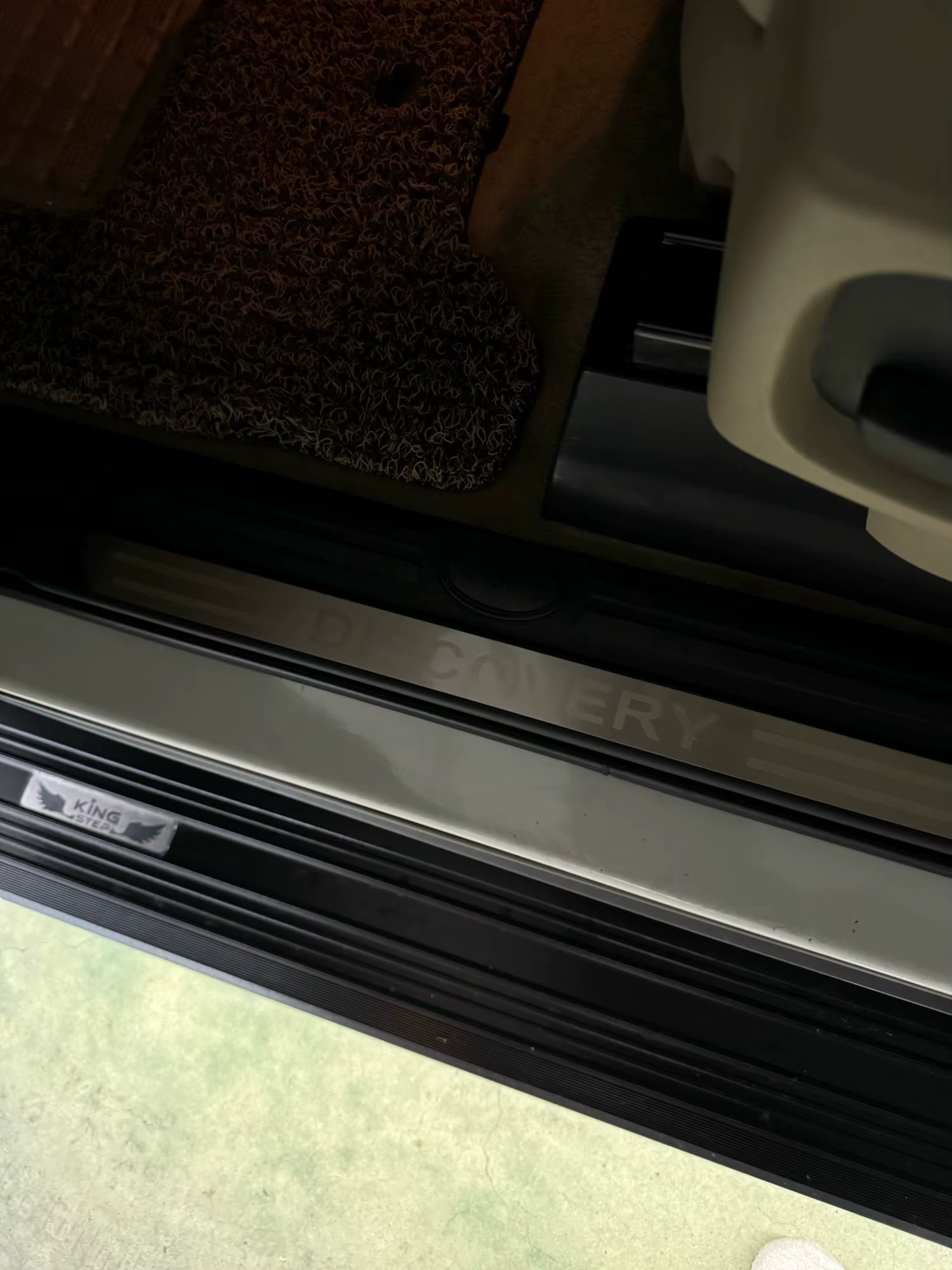 KIT 4 modanature battitacco pedane sottoporta in ABS acciaio per LAND ROVER DISCOVERY