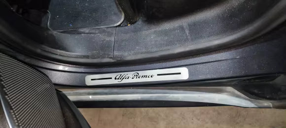 KIT 4 modanature battitacco pedane sottoporta PER ALFA ROMEO STELVIO GIULIA TONALE JUNIOR GIULIETTA 159