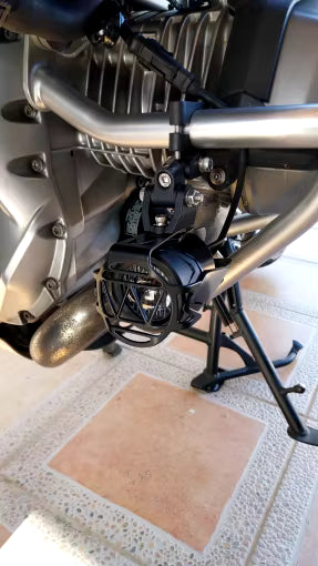 Coppia Fari Supplementari Led Faretti Fendinebbia Moto 6000k Bmw R 1200 Gs