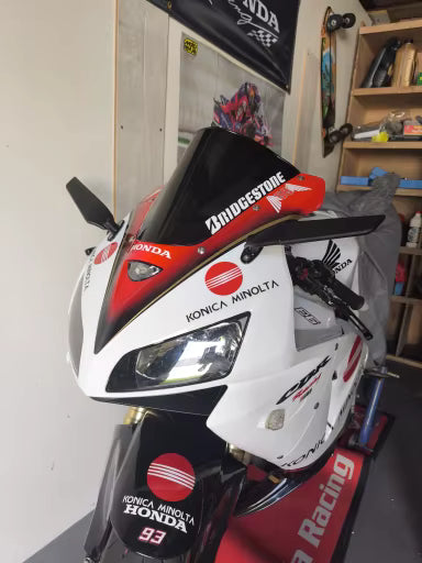 Kit 2 specchietti moto aerodinamici CNC neri per Honda CBR250 300 500 600 650 R