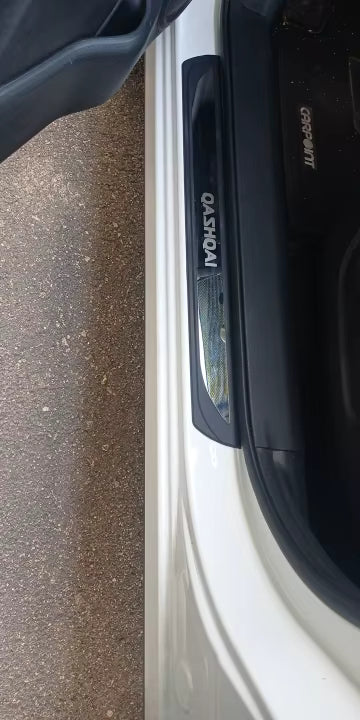 KIT 4 modanature battitacco pedane sottoporta in ABS acciaio per NISSAN Qashqai