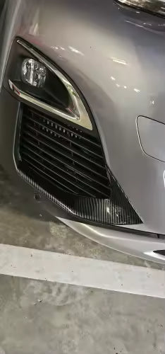 Per Peugeot 3008 3008GT 2017 - 2023 Testa Anteriore Fendinebbia Lampada Palpebra Sopracciglio ABS Cromo/Fibra di Carbonio Look Copertura Accessori