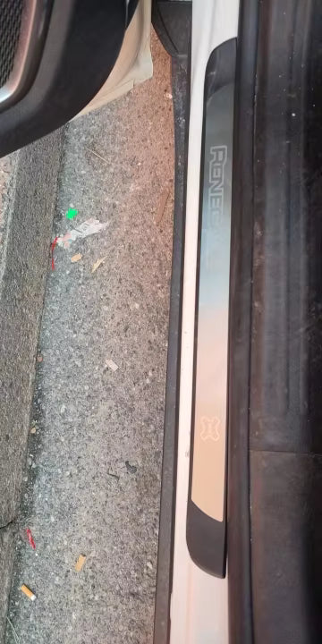 KIT 4 modanature battitacco pedane sottoporta in ABS acciaio per Jeep Renegade