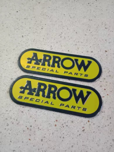Arrow adesivo stickers alluminio 3D alte temperature scarico moto resistente al calore