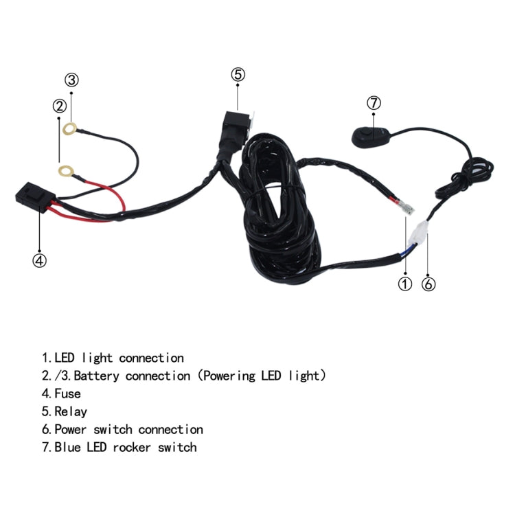 Kit Cablaggio Barra Luminosa Led O Fendinebbia Auto Jeep Fuoristrada 300w 12