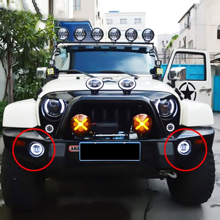 Coppia 2 Fendinebbia Led Angel Eye Per Tutte Le Auto Alfa Romeo Peugeot Smart