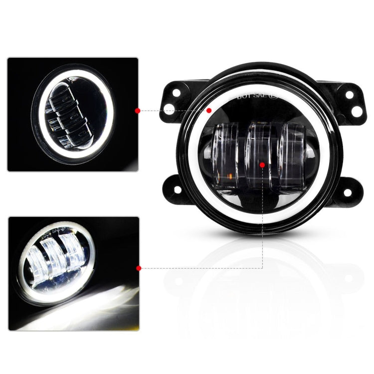 Coppia 2 Fendinebbia Led Angel Eye Per Tutte Le Auto Alfa Romeo Peugeot Smart