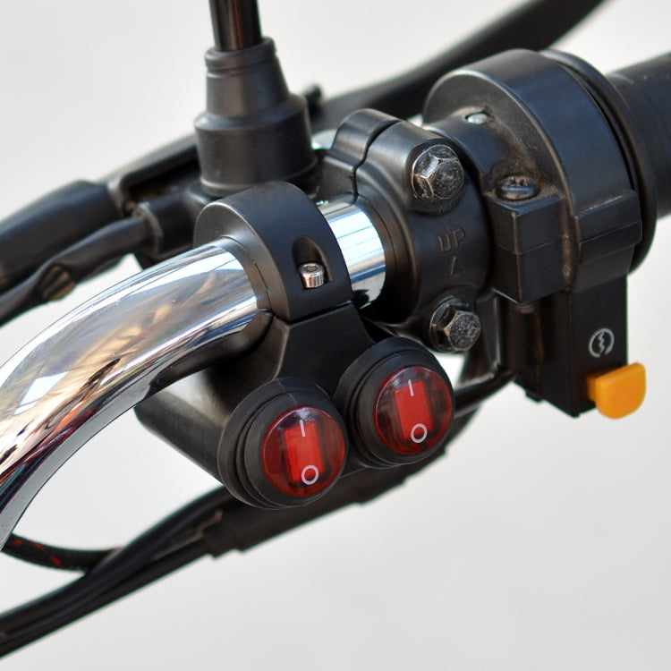 Doppio Interruttore Per Moto Su Manubrio O Telaio Da 22 Mm Per Indicatori Luminosi