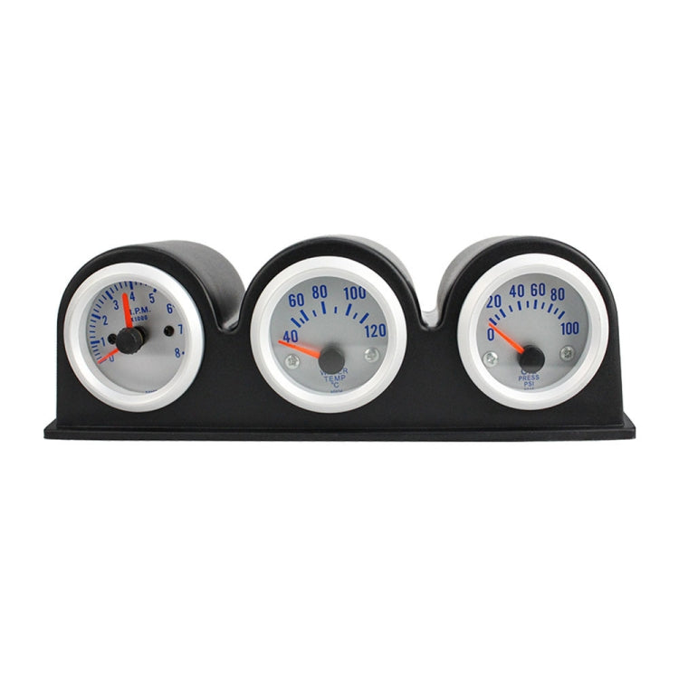 Kit 3 Indicatori Manometro Pressione Olio Contagiri Temperatura Led 52 Mm 12 V