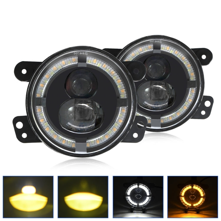 Coppia 2 Fendinebbia Led Angel Eye Per Tutte Le Auto Alfa Romeo Peugeot Smart