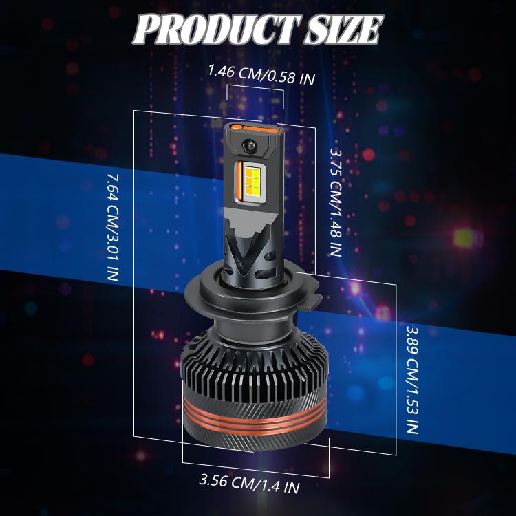 Kit 2 Led H7 Lampadine Fari Lenticolari Auto Canbus Telecomando Tuning 18000 lumen 3000k 4300k 6000k e flash
