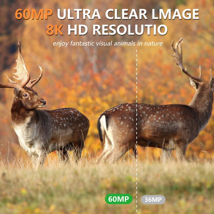 Fototrappola Solare Wifi Lcd Fotocamera Caccia App 8k 60 MP Impermeabile
