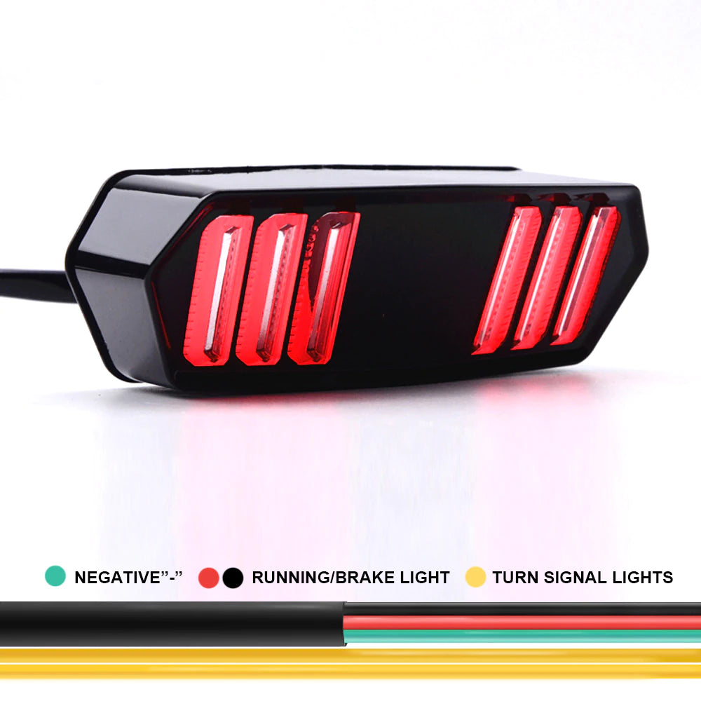 Stop Moto Con Frecce Integrate Led Ducati Monster Honda Suzuki Yamaha Buell facile da montare con schema elettrico