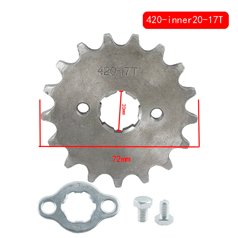 Pignone Quad Pit 50 110 125 2t 4t 420 428 12 13 14 15 16 17 18 19 Denti 17 Mm Interasse Completo