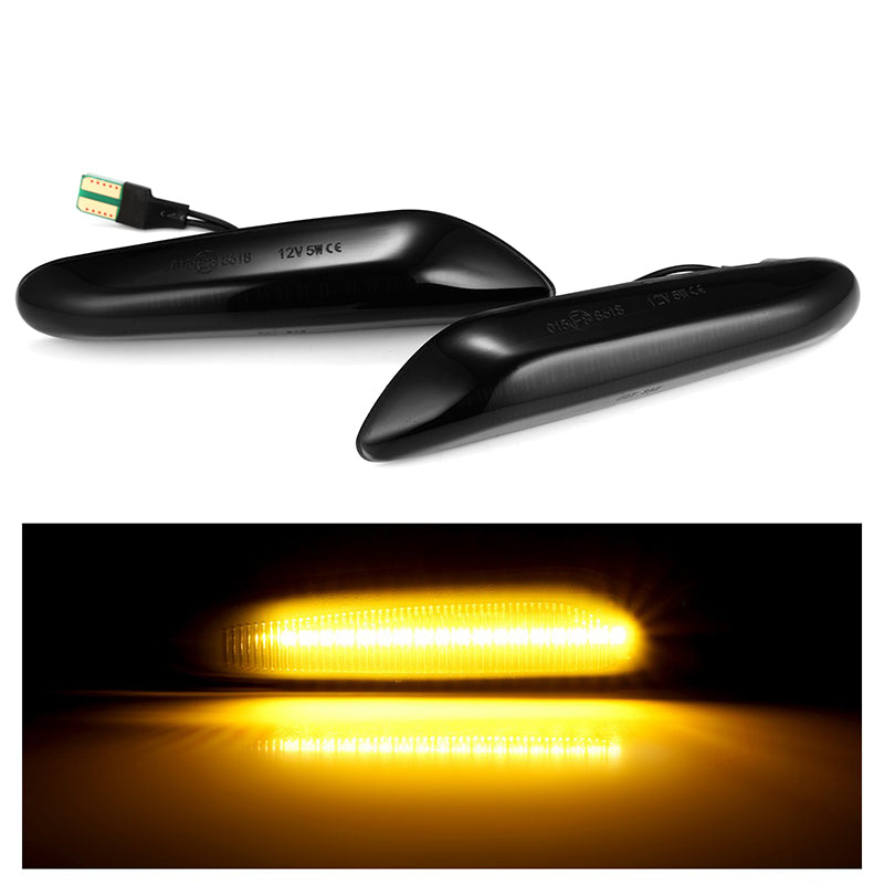 Frecce Laterali Dinamiche Nere Fume' Led Bmw E60 E61 E46 E66 E84 E83 E90 E91 63137253326 63137253325 BM2570117 BM2571117