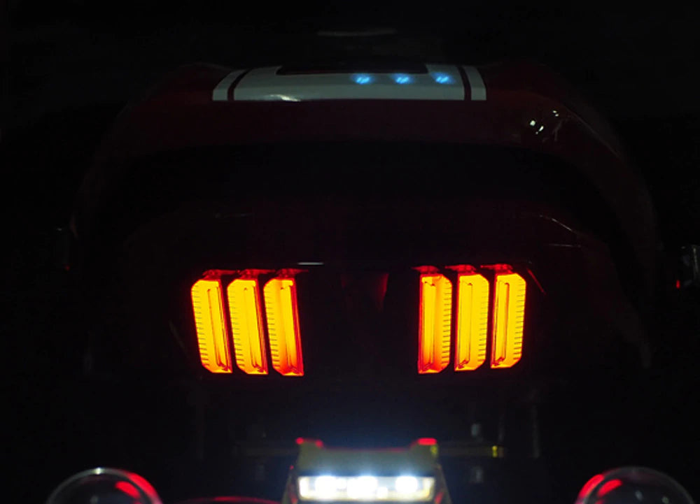 Stop Moto Con Frecce Integrate Led Ducati Monster Honda Suzuki Yamaha Buell facile da montare con schema elettrico