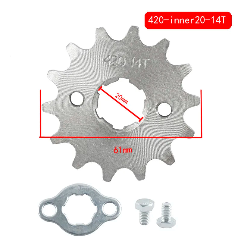 Pignone Quad Pit 50 110 125 2t 4t 420 428 12 13 14 15 16 17 18 19 Denti 17 Mm Interasse Completo