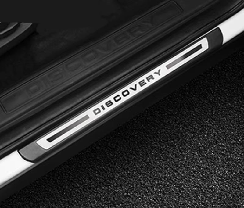 KIT 4 modanature battitacco pedane sottoporta in ABS acciaio per LAND ROVER DISCOVERY