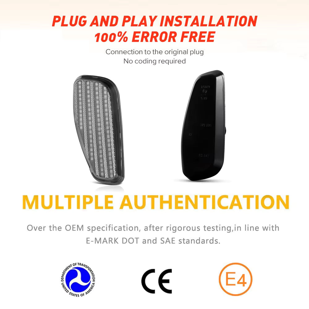 Coppia Frecce Laterali Dinamiche Bianche O Fumè Led Per Renegade 2014 2021