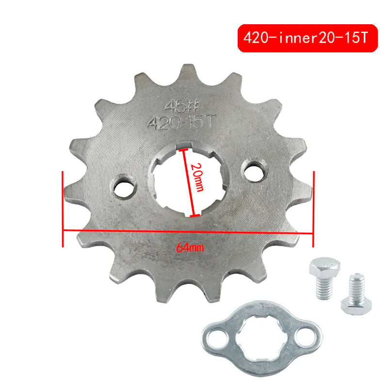 Pignone Quad Pit 50 110 125 2t 4t 420 428 12 13 14 15 16 17 18 19 Denti 17 Mm Interasse Completo