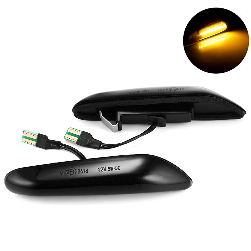 Frecce Laterali Dinamiche Nere Fume' Led Bmw E60 E61 E46 E66 E84 E83 E90 E91 63137253326 63137253325 BM2570117 BM2571117