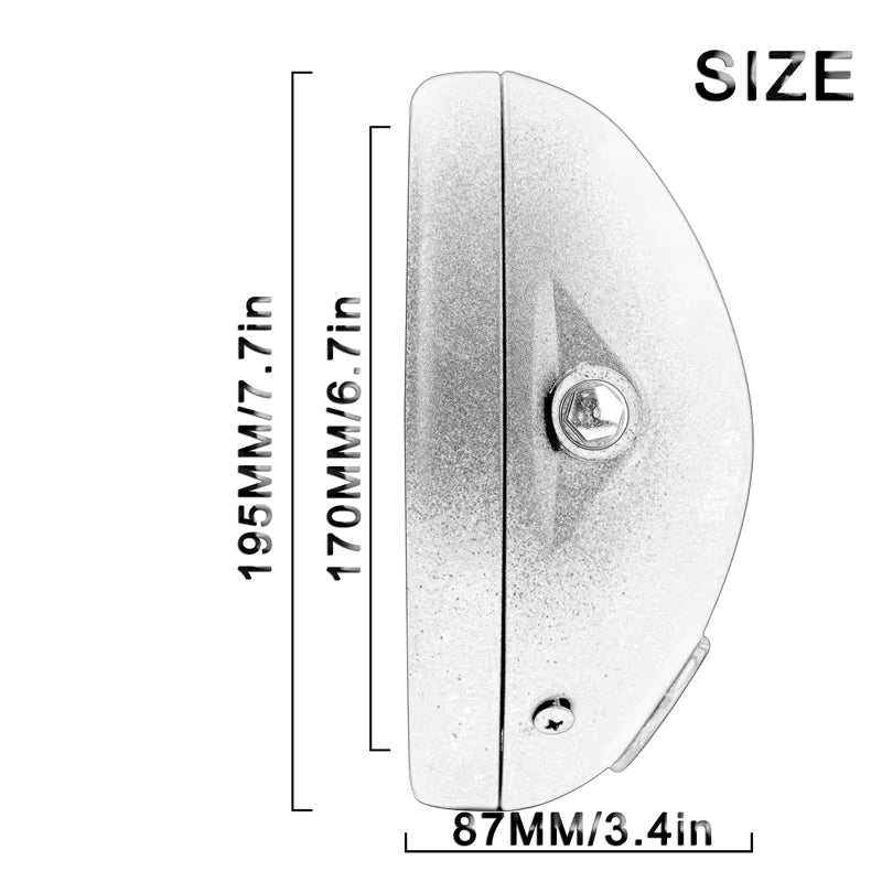 Faro Tondo Cafè Racer Per Yamaha Suzuki Guzzi Bmw Buell Led 190 Mm 7,5 Pollici