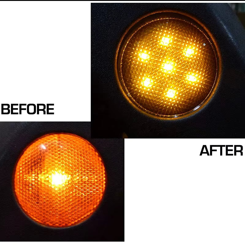 ✅ KIT 4 Frecce LED Indicatore DIREZIONE Lente Fume Per JEEP Wrangler JK ANGEL