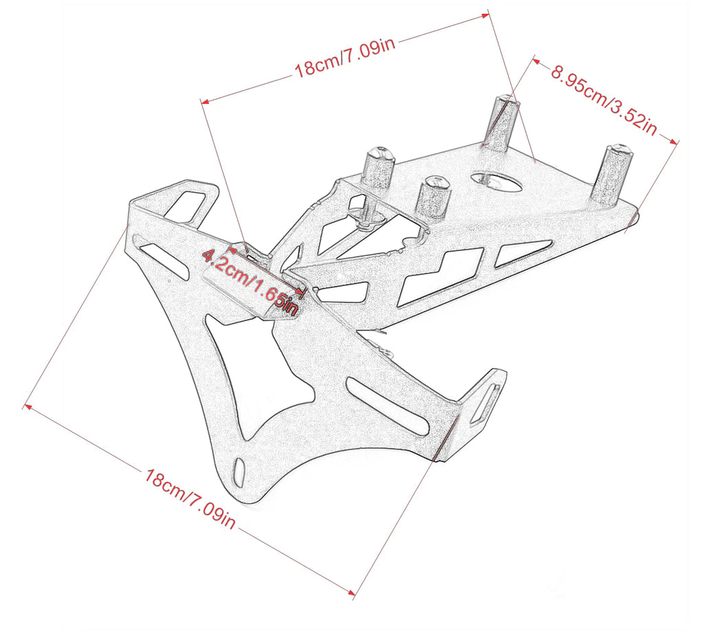 Portatarga Porta Targa Specifico Per Ducati Panigale S R 899 959 1199 1299 Led